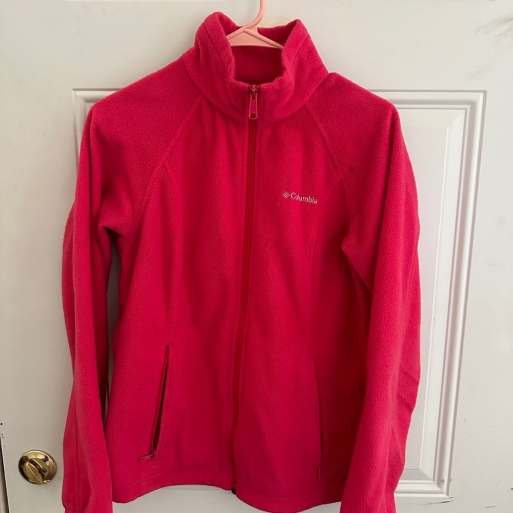 Columbia Vibrant Pink Full-Zip Fleece